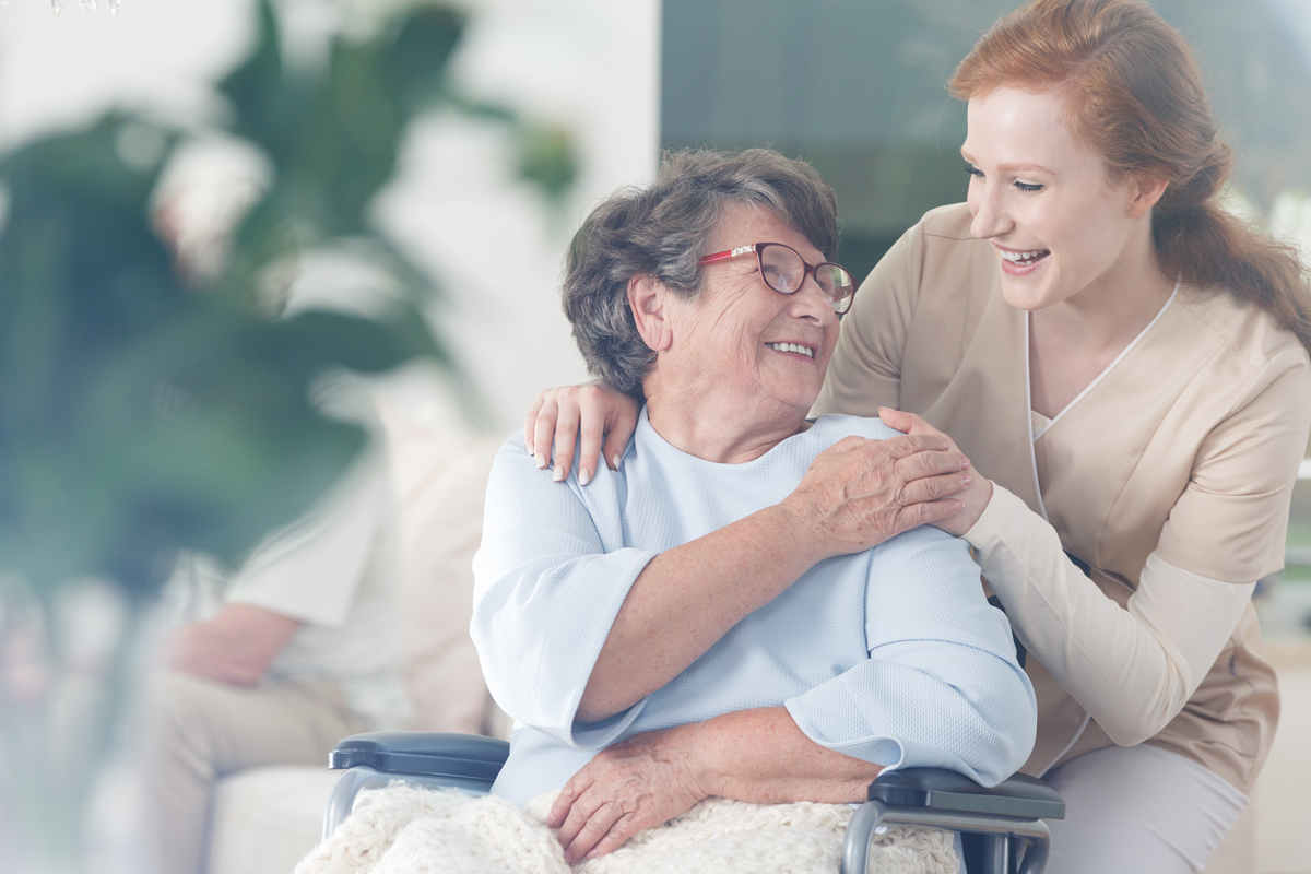 Patient and caregiver spend time together